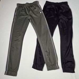 Lot of 2 Tek Gear and RBX Sweatpants Jogger Boys L 14/16 Black Green Activewear